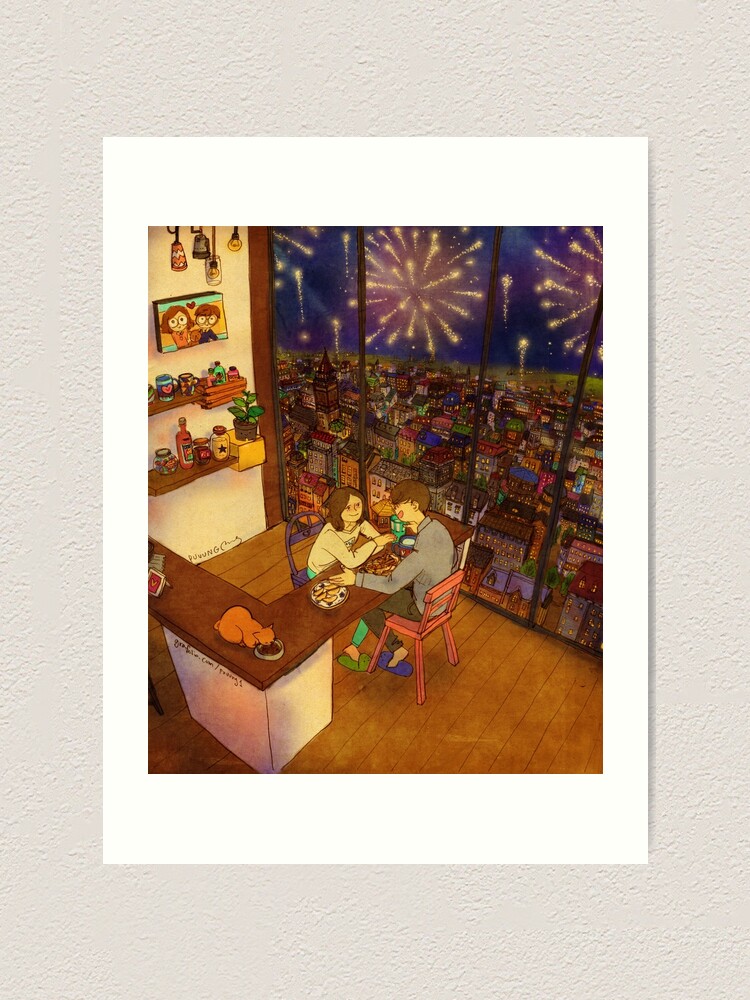 Alternate view of A little special night Art Print