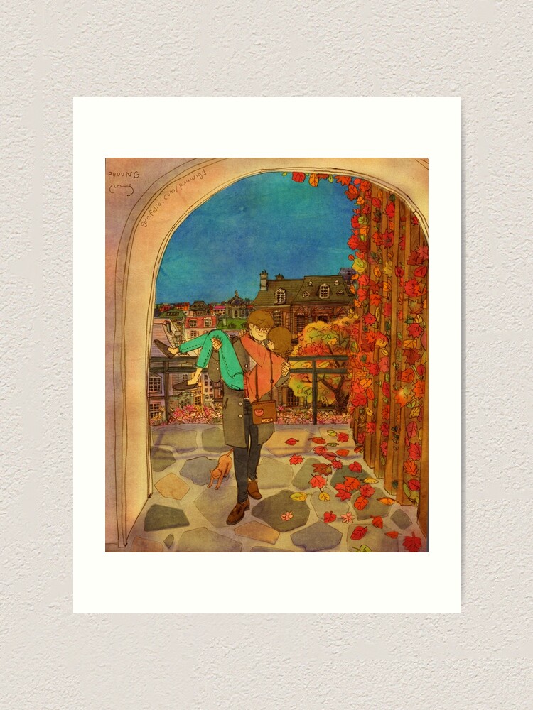 Alternate view of Autumn walk Art Print