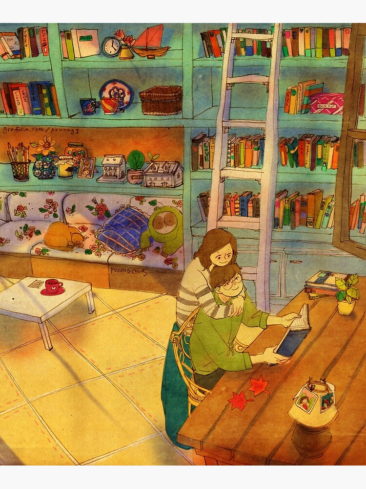 Reading a book by puuung1