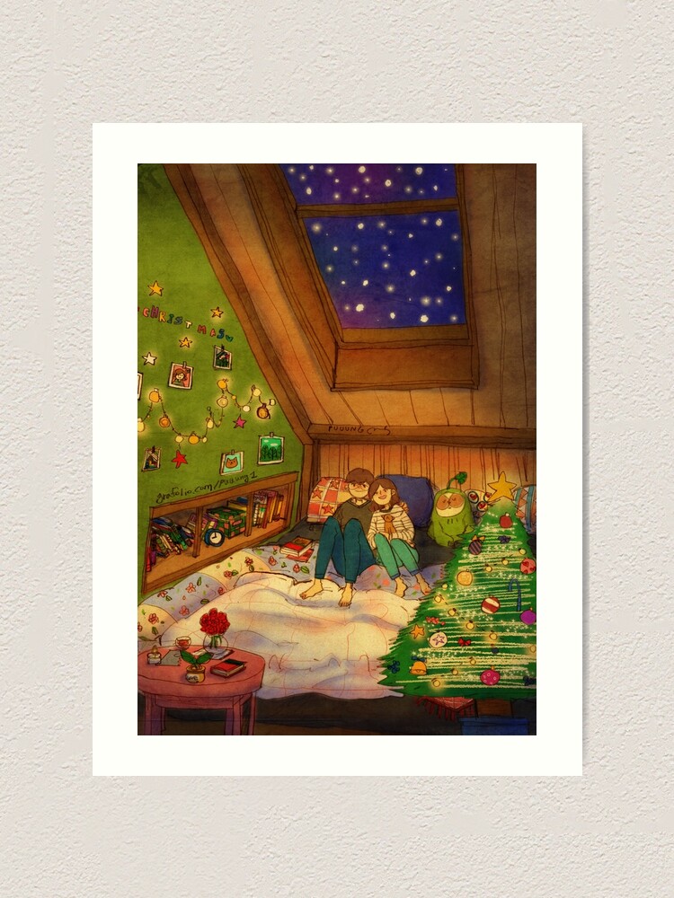 Alternate view of It’s snowing Art Print