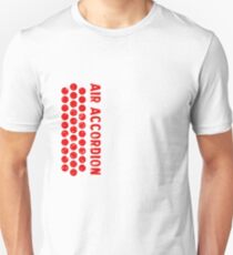 Air Cool Accordion Design. Retro Music Classical Instrument Distressed Graphic Unisex T-Shirt