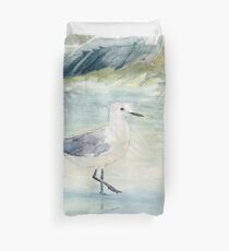 Seagull on the beach Duvet Cover