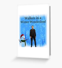 Walken in einem Winterwunderland | Lustige Weihnachtskarten und Geschenke mit Christopher Grußkarte