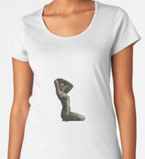 Mixed media nude drawing Women's Premium T-Shirt
