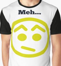 Meh...Smiley Face, Emoticon Graphic T-Shirt