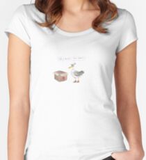 Seevogel mit Turnschuhen (kein Hintergrund) Tailliertes Rundhals-Shirt
