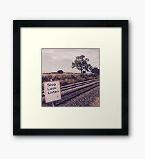 Stop-Look-Listen Framed Print