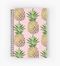 Cuaderno de espiral Diseño de piña en una etiqueta engomada del girasol