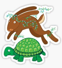 the hare and the tortoise Sticker