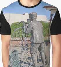 Penny Farthing "Time Traveller" Statue Graphic T-Shirt