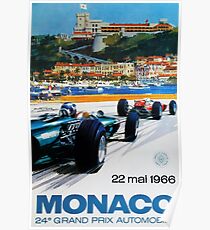 Gran Prix de Monaco, 1966, originales Vintage-Plakat Poster
