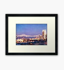 Bay Bridge Glow - San Francisco Framed Print