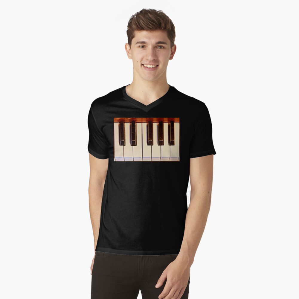 Piano Octave V-Neck T-Shirt