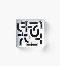 Silhouettes of Details Pipes Acrylic Block