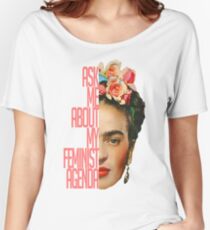 Ask me about my feminist agenda T-shirts coupe relax