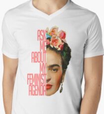 Ask me about my feminist agenda Men's V-Neck T-Shirt