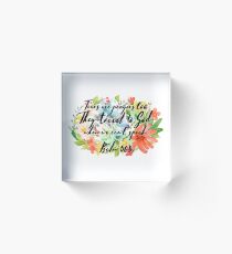 Psalm 56:8 Acrylic Block