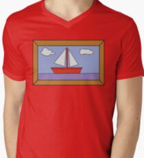 Sail Boat Artwork Men's V-Neck T-Shirt