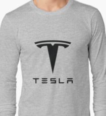 Tesla Black Logo Long Sleeve T-Shirt