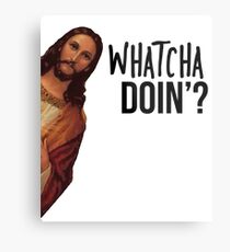 Lienzo metálico Jesús está mirando Meme