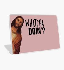 Jesus beobachtet Meme Laptop Folie