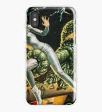 Attack of a green monster, science fiction vintage poster iPhone Case/Skin