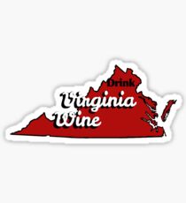 Drink Virginia Wine - VA Vineyards Support Local Sticker