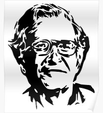 Noam Chomsky stencil Poster