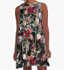 Floral and Birds IX A-Line Dress