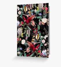 Floral and Birds IX Greeting Card