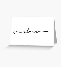 Clace in cursive Greeting Card