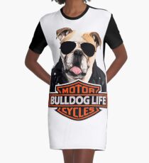 Bulldog Biker T-Shirt Kleid
