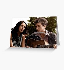 Bob Dylan & Joan Baez Colorized Greeting Card