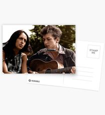 Bob Dylan & Joan Baez Colorized Postcards