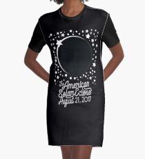 Solar Eclipse 2017 Shirt - The American Total Solar Eclipse Starfield - August 21, 2017 Graphic T-Shirt Dress