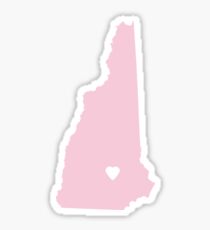 New Hampshire Love in Pink Sticker