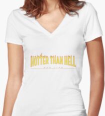 Hotter Than Hell | Apparel Women's Fitted V-Neck T-Shirt
