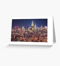 Dusk Over Empire State from Brooklyn Greeting Card