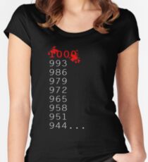 "What's 1000 Minus 7?" Women's Fitted Scoop T-Shirt