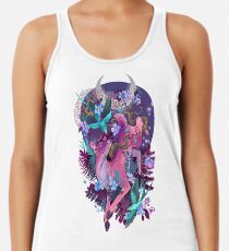 Mystic Midnight Pink White Tail Doe Racerback Tank Top