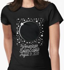 Solar Eclipse 2017 Shirt - The American Total Solar Eclipse Starfield - August 21, 2017 Women's Fitted T-Shirt