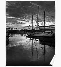 Tall ship at anchor Poster