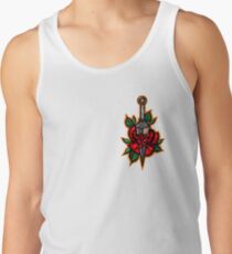 Naruto Konoha Kunai Through Rose Men's Tank Top