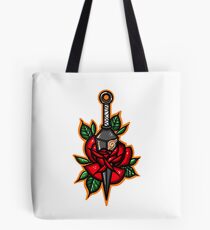 Naruto Konoha Kunai Through Rose Tote Bag
