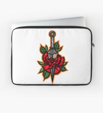 Naruto Konoha Kunai Through Rose Laptop Sleeve