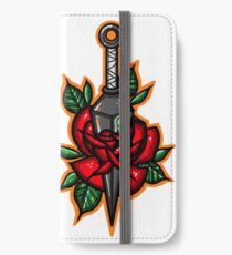 Naruto Green Konoha Kunai Through Rose iPhone Wallet/Case/Skin
