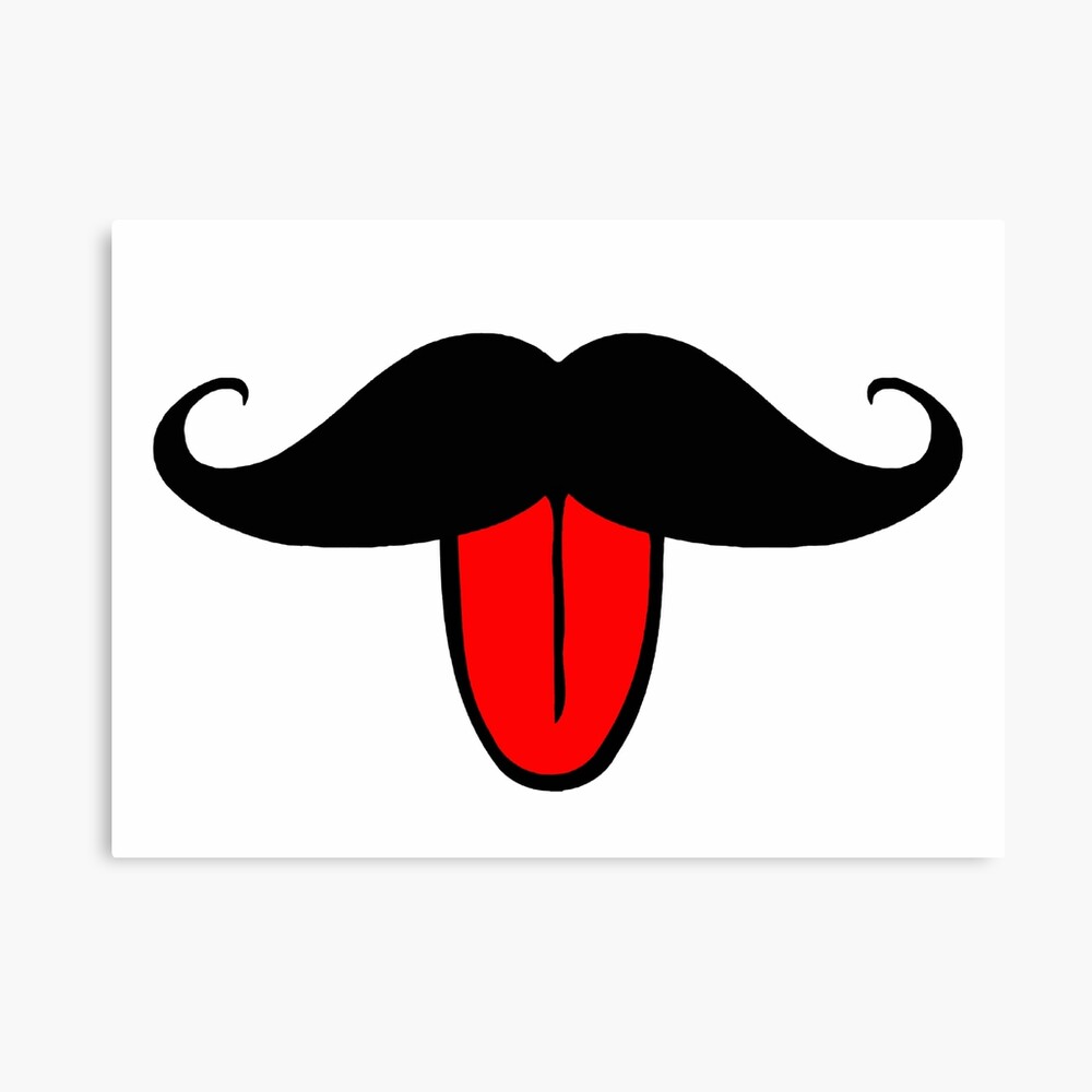 &ldquo;Funny mustache&rdquo; Canvas Print by NewSignCreation | Redbubble
