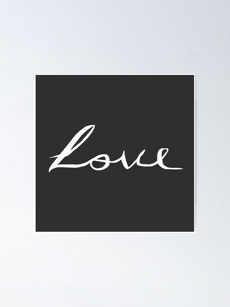 Love Aesthetic Calligraphy Poster By Top Devotee Redbubble