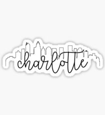 cityscape outline - charlotte Sticker