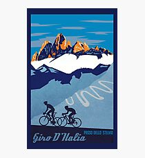 Giro D 'Italien Retro Passo Dello Stelvio Radfahren Poster Fotodruck